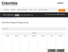 Tablet Screenshot of libcal.colum.edu