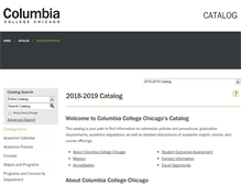 Tablet Screenshot of catalog.colum.edu